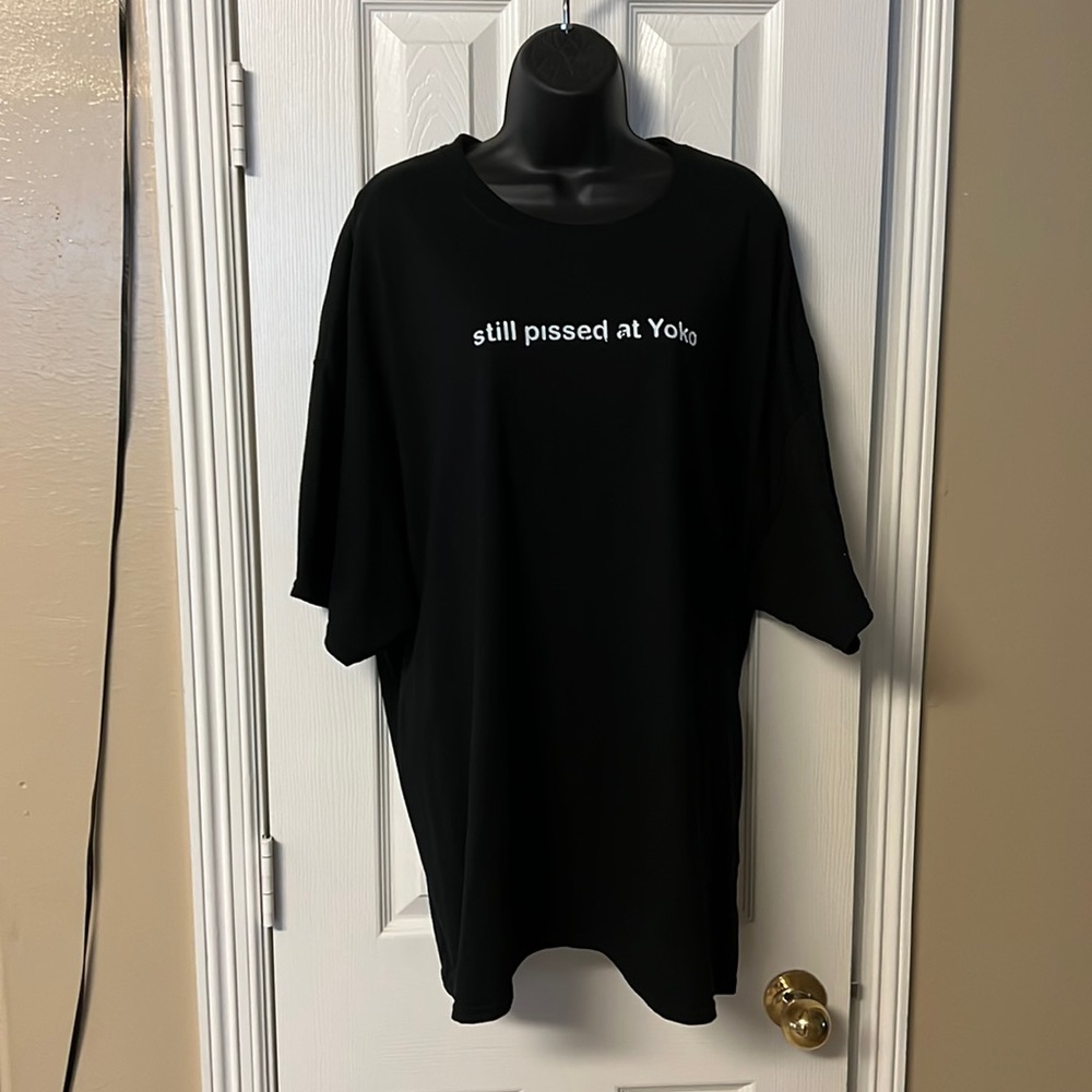 “Still Pissed At Yoko” black t shirt